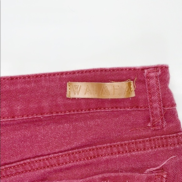 WAIMEA Cuttoff Shorts Size 5 Burgundy - Picture 7 of 7